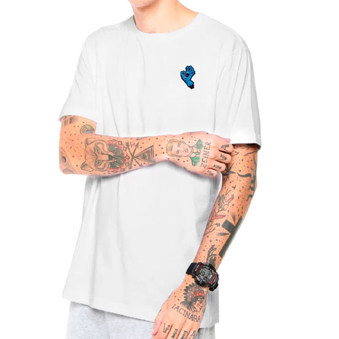 Camiseta Santa Cruz Hand Chest Masculino