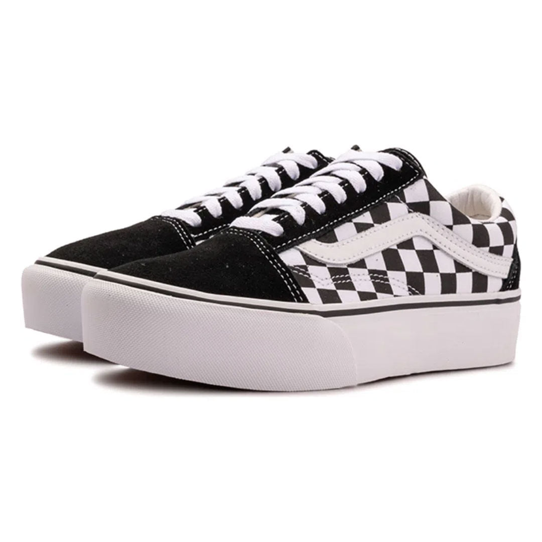 Tênis Vans Old Skool Plataforma Checkerboard Feminino