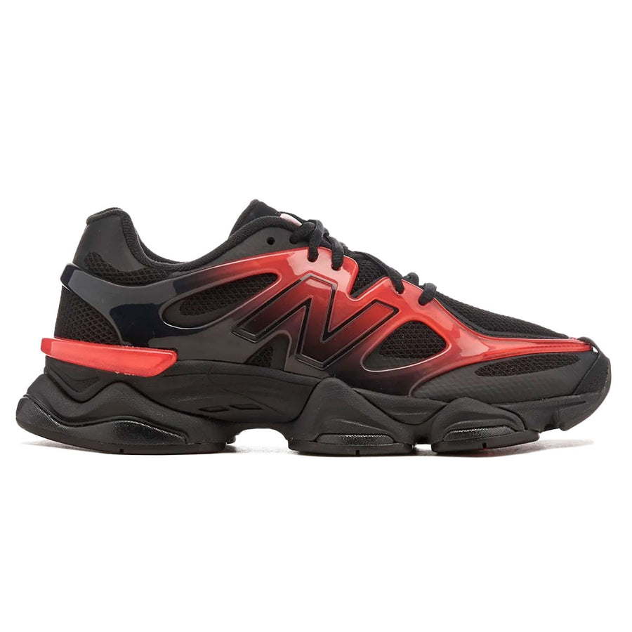 Tênis New Balance 9060 Unissex — Preto e vermelho em alta voltagem