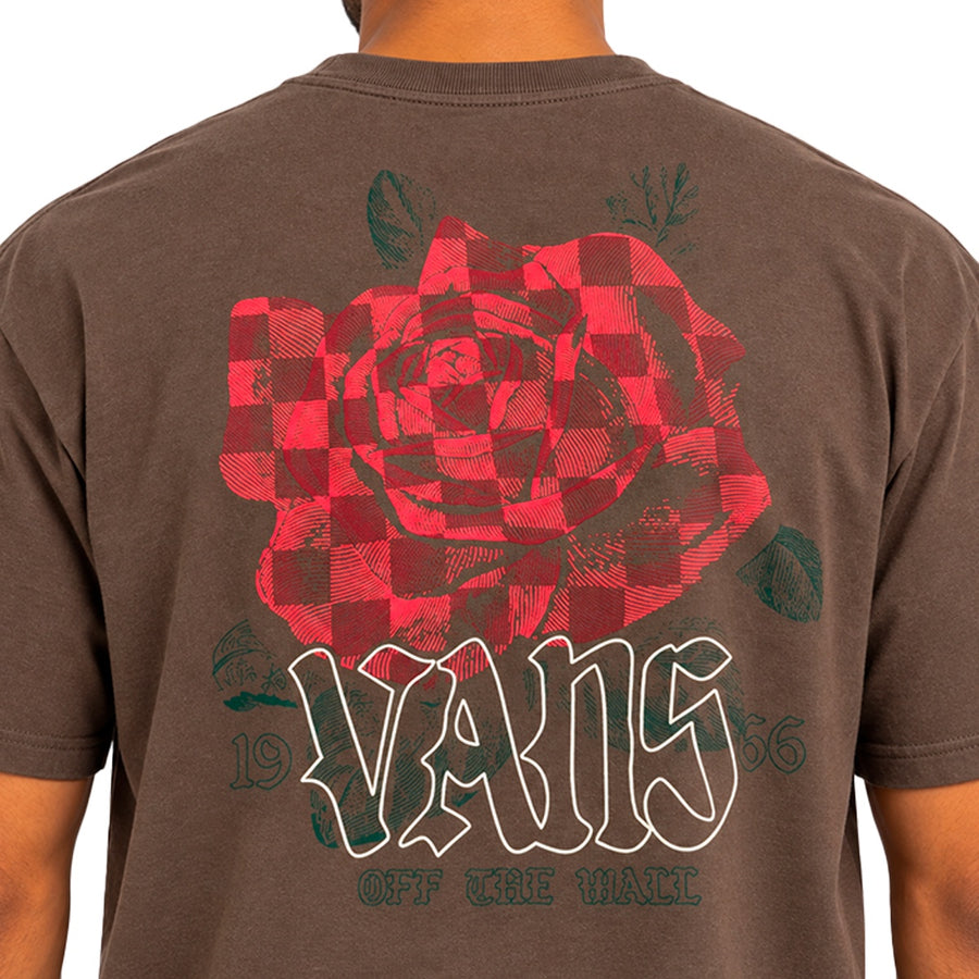 Camiseta Vans Rose SS Masculino — Uma rosa feita de quadriculado