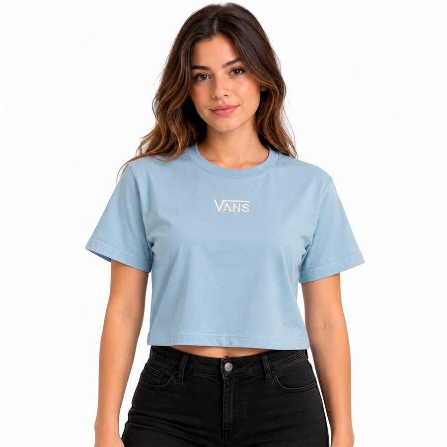 Camiseta Vans Crew Feminino — Barra acima da cintura