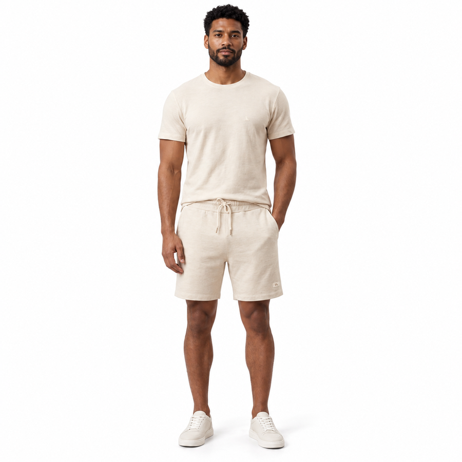 Camiseta Calvin Klein Linho Masculino — Areia, para combinar com claros