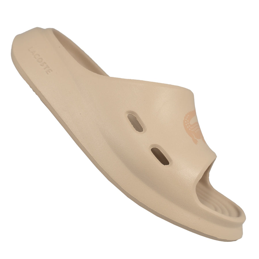 Chinelo Lacoste Meduz Slide Feminino — Uma peça contínua, com furos na tira