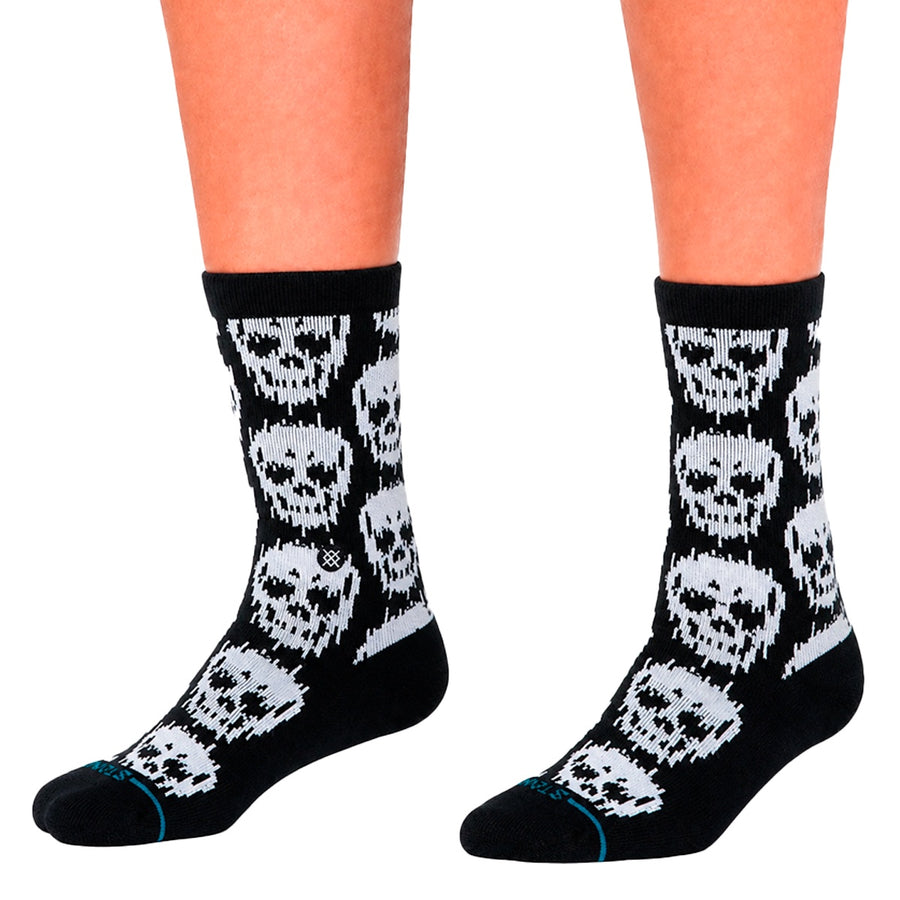 Meia Stance Skull Unissex — Static Skull: a caveira com ruído de TV
