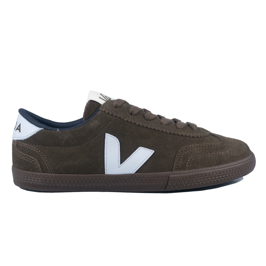 Tênis Veja Volley Suede Feminino — Suede marrom com V branco