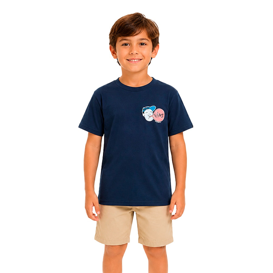 Camiseta Vans Gum Sole Infantil — Como ela cai no corpo