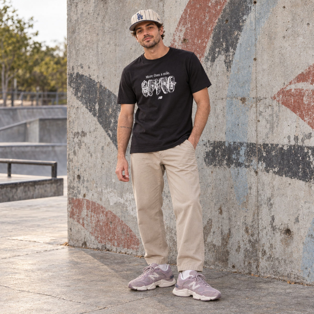 Look completo em pé: Tênis New Balance 9060 Unissex