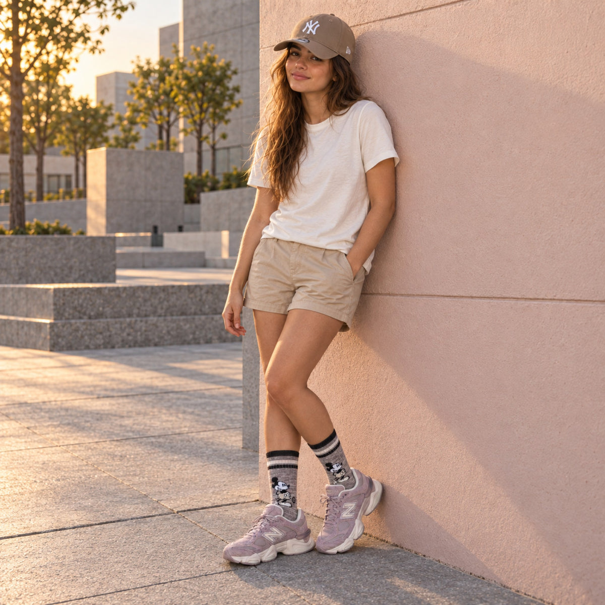 Look completo em pé: Tênis New Balance 9060 Unissex
