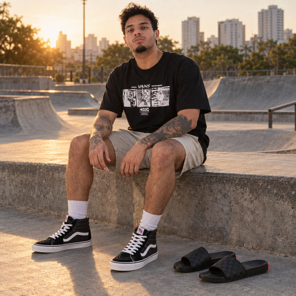 Look completo: Tênis Vans SK8 HI Unissex