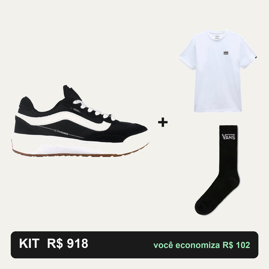 Kit Vans Ultrarange 2.0 Se + Camiseta Vans + Meia Vans — Conforto e consciência ambiental