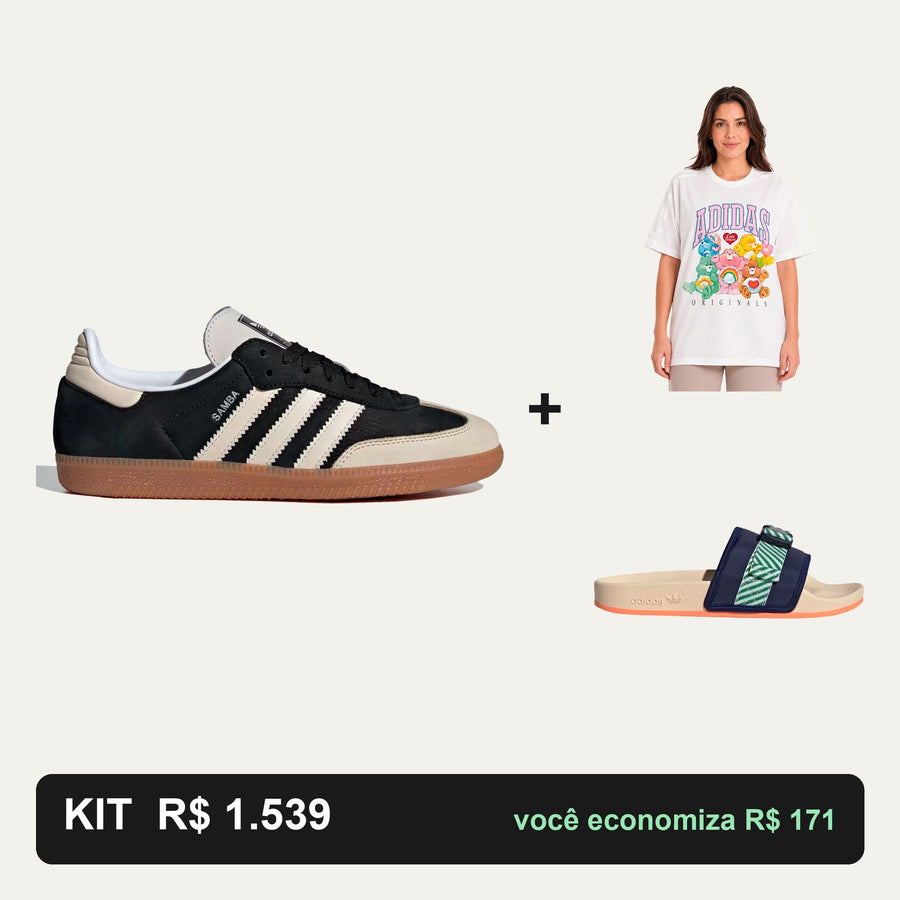 Kit Adidas Samba Og W + Camiseta Adidas + Chinelo Adidas — O look completo