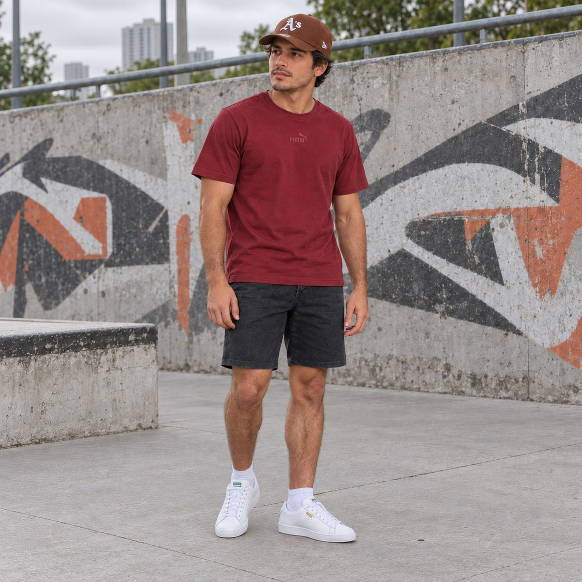 Look completo em pé: Tênis Puma Basket Classic XXI Masculino