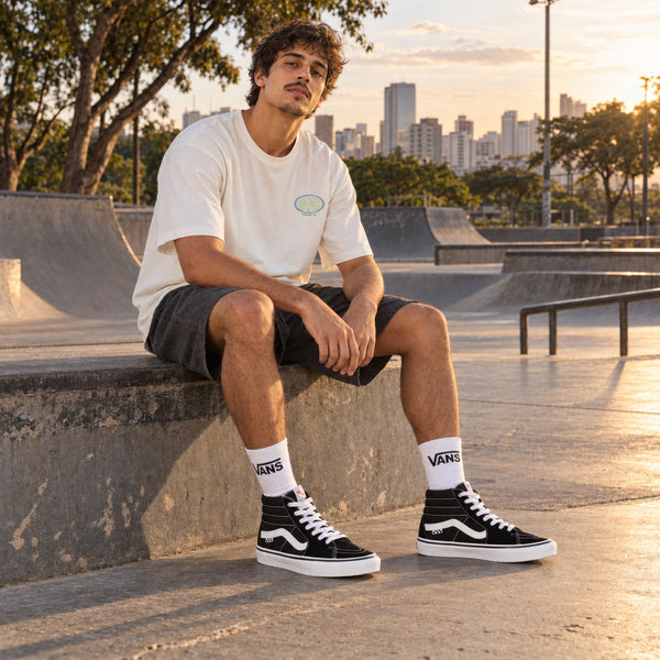 Look completo: Tênis Vans Skate Sk8-Hi Unissex