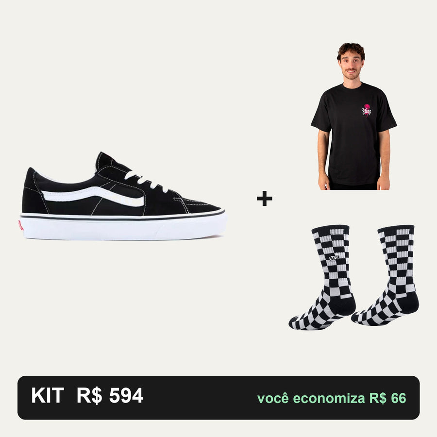 Kit Vans Sk8-Low + Camiseta Vans + Meia Vans — O look completo