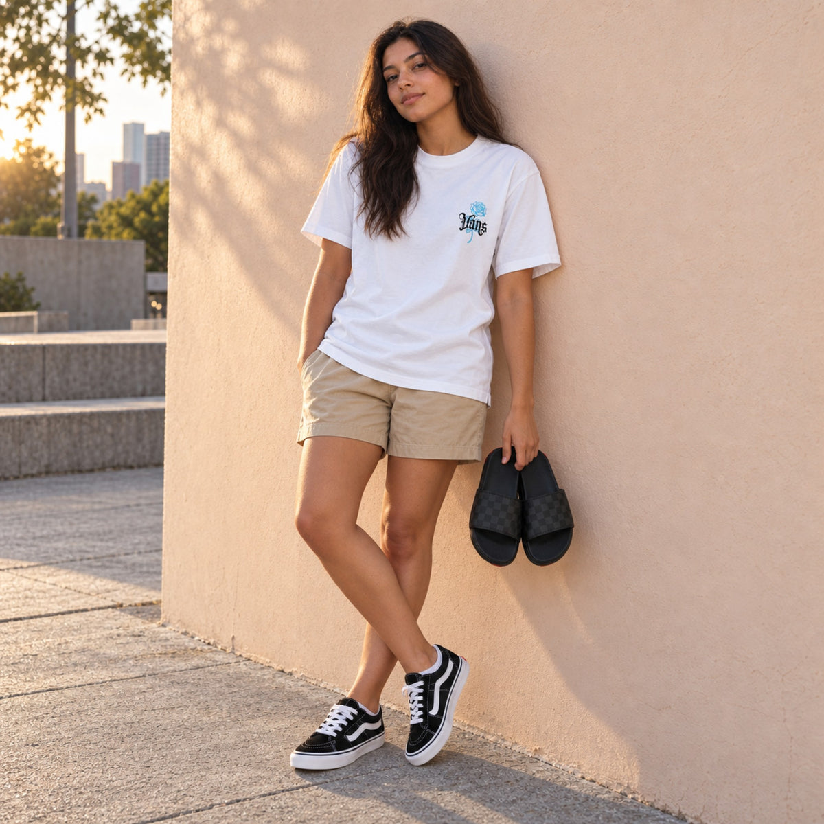Look completo em pé: Tênis Vans Sk8-Low Unissex