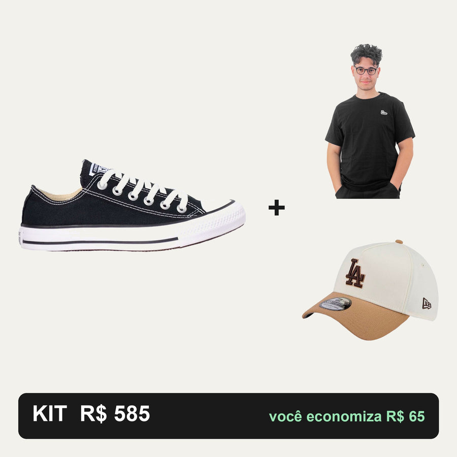 Kit Converse Chuck Taylor + Camiseta Converse + Boné New Era — O look completo