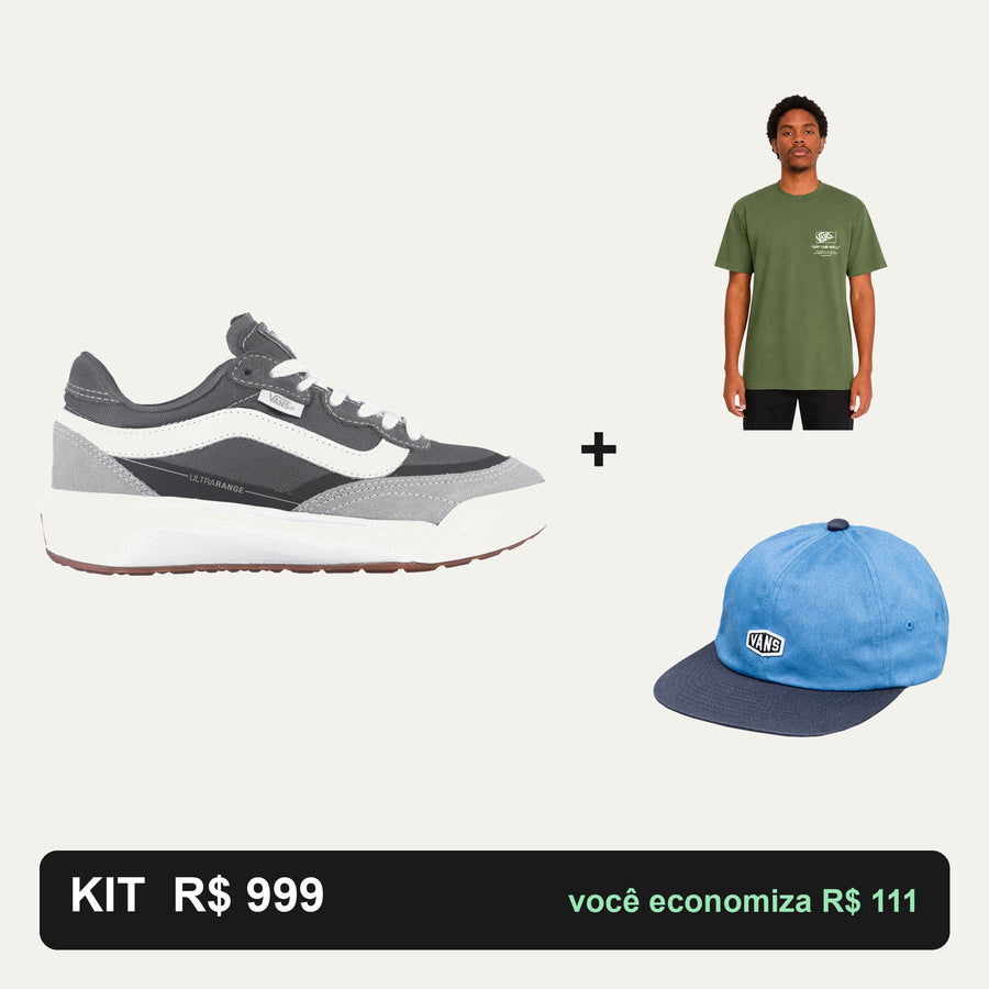 Kit Vans Ultrarange 2.0 Se + Camiseta Vans + Boné Vans — O look completo