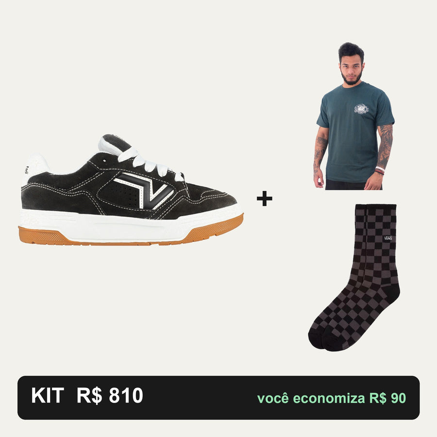 Kit Vans Upland + Camiseta Vans + Meia Vans — O look completo