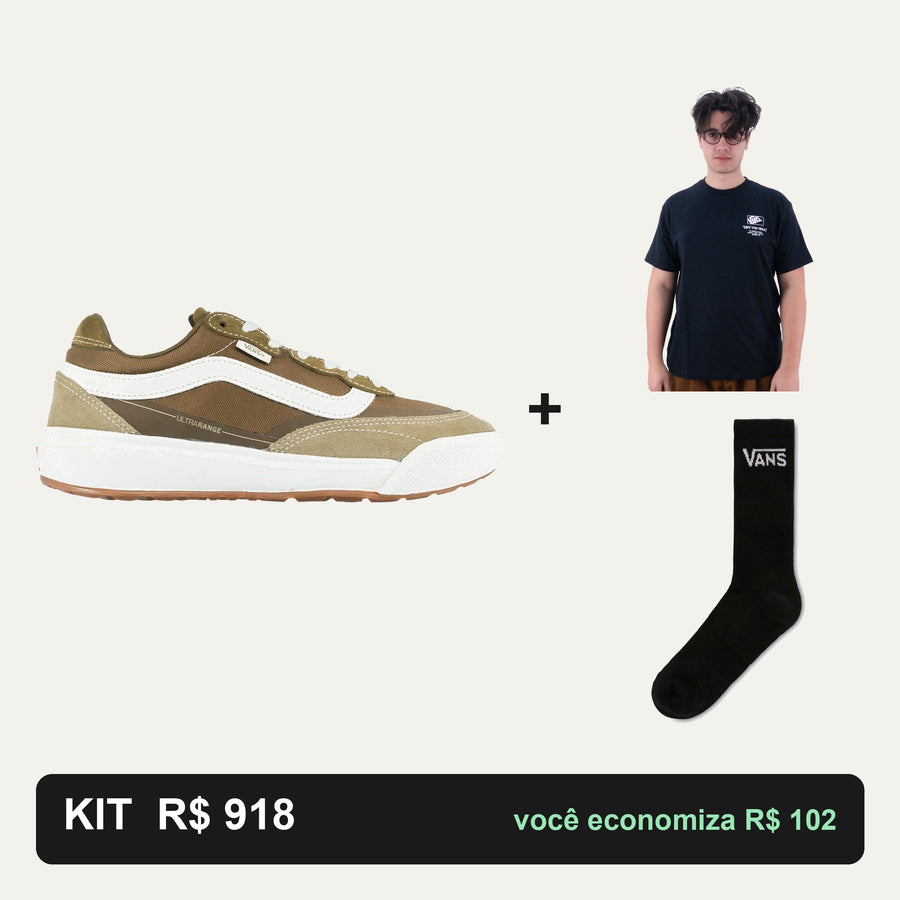 Kit Vans Ultrarange 2.0 Se + Camiseta Vans + Meia Vans — O look completo