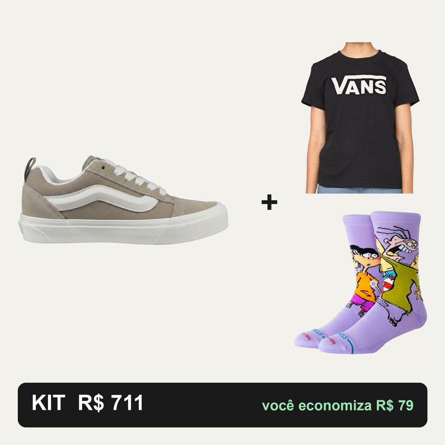 Kit Vans Knu Skool + Camiseta Vans + Meia Stance — O look completo