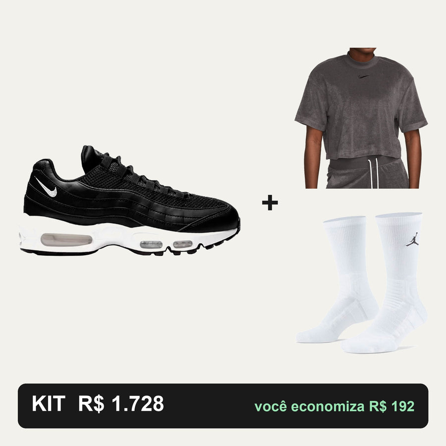 Kit Nike Air Max 95 + Cropped Nike + Meia Nike — O look completo