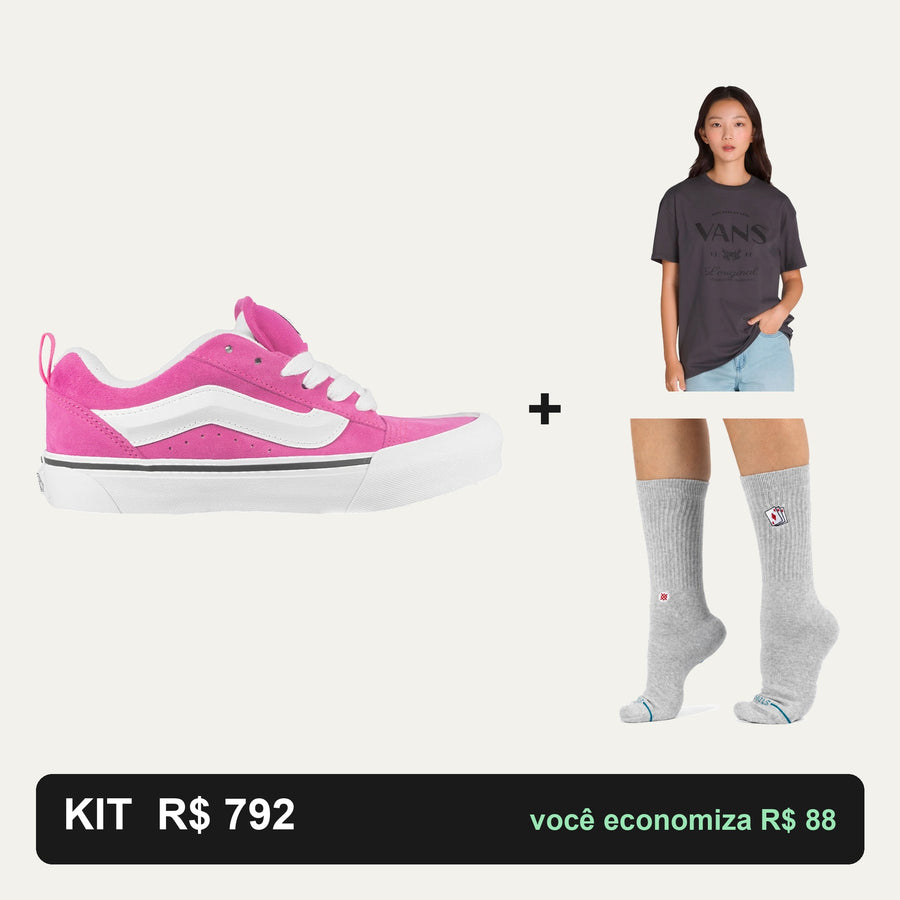 Kit Vans Knu Skool + Camiseta Vans + Meia Stance — O look completo