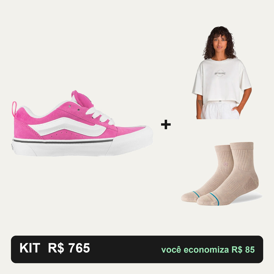 Kit Vans Knu Skool + Cropped Vans + Meia Stance — O look completo