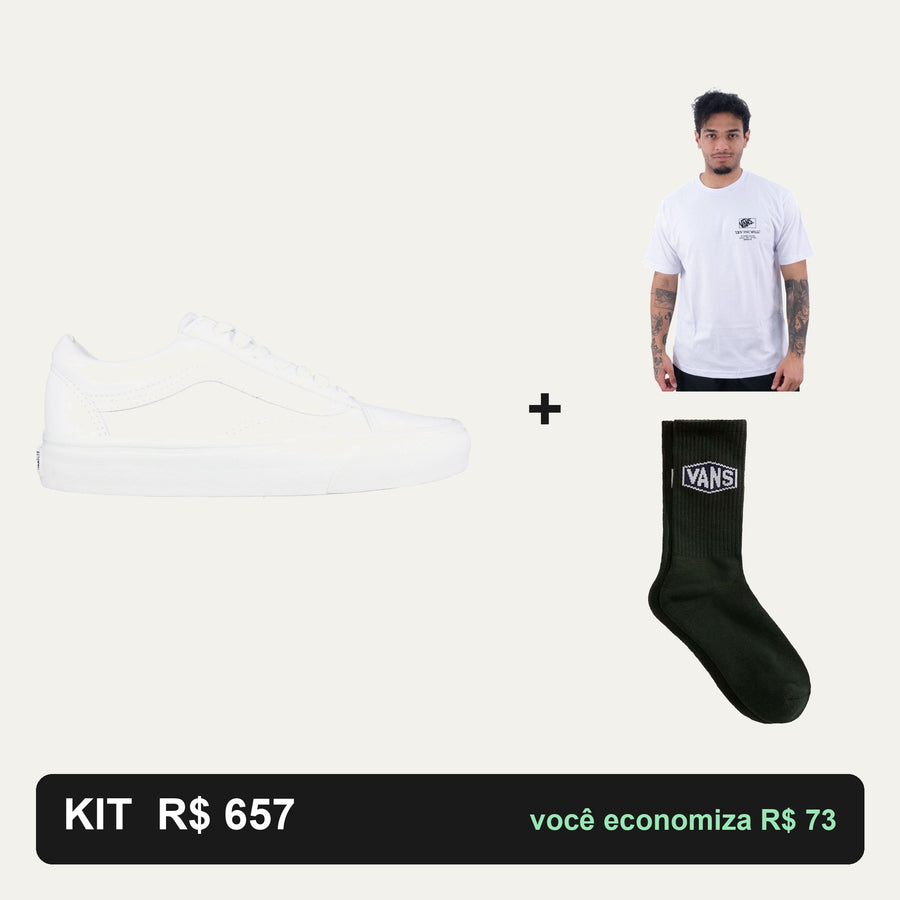 Kit Vans Old Skool + Camiseta Vans + Meia Vans — O look completo