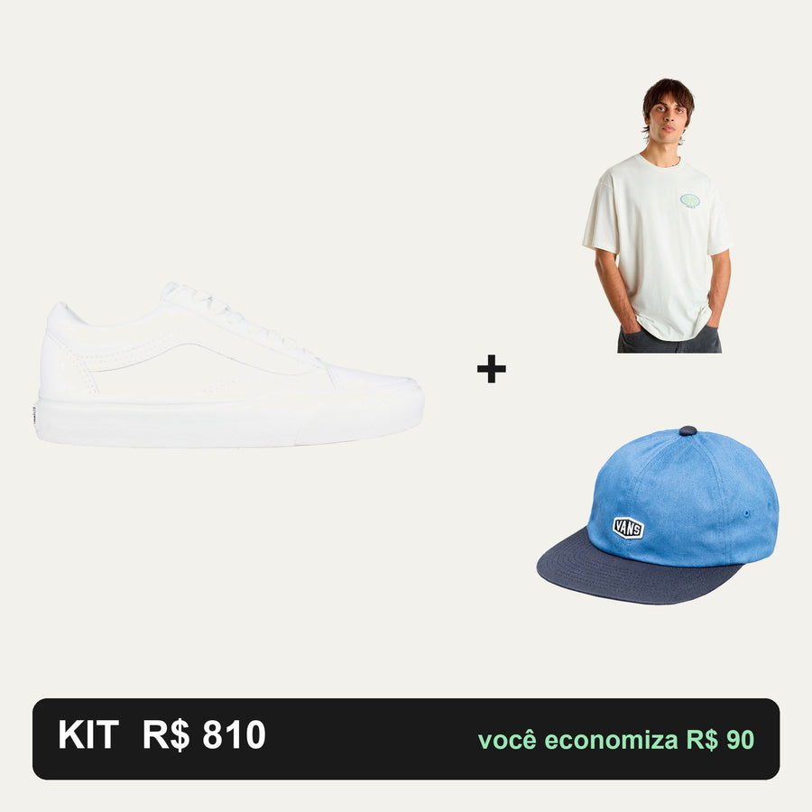 Kit Vans Old Skool + Camiseta Vans + Boné Vans — O look completo