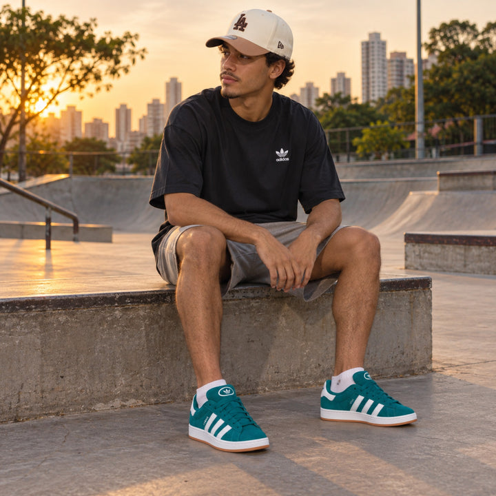 Kit Adidas Campus 00S + Camiseta Adidas + Boné New Era