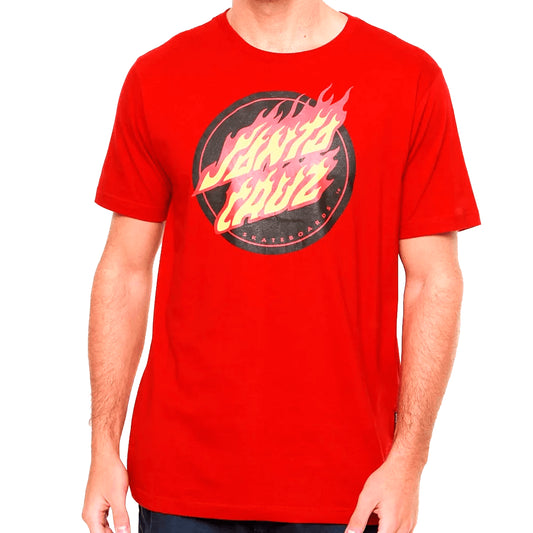 Camiseta Santa Cruz Flaming Dot Front Masculino