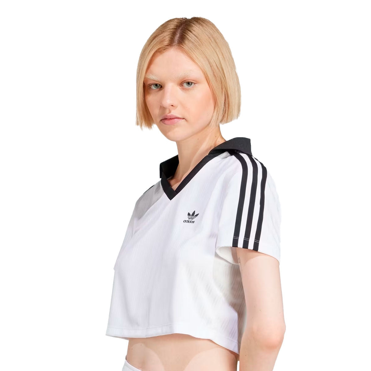 Camisa Adidas V Neck Polo Feminino