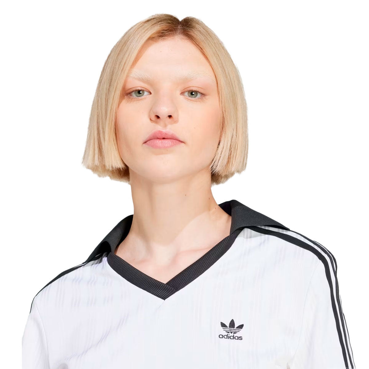 Camisa Adidas V Neck Polo Feminino