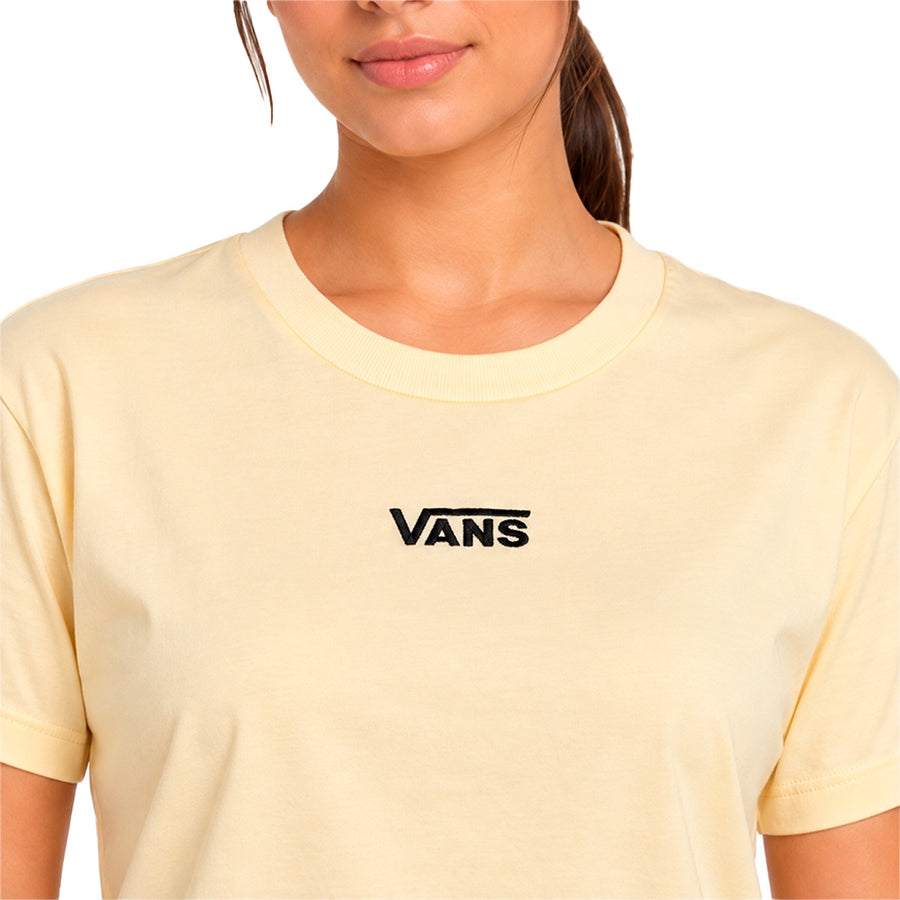 Camiseta Cropped Vans Flying V Feminino — O Flying V no centro do peito