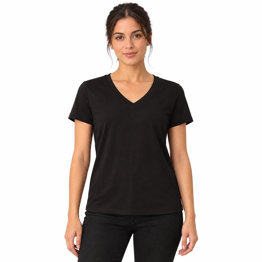 Camiseta Calvin Klein Decote V Feminino — O decote em V
