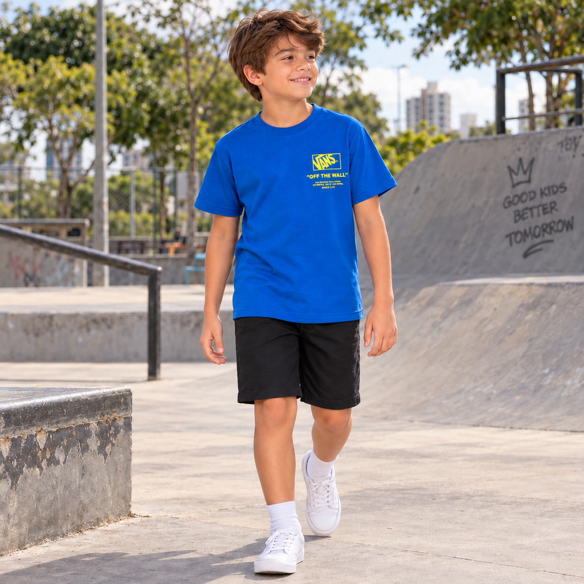 Camiseta Vans Stacked Infantil