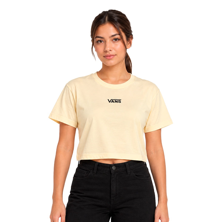 Camiseta Cropped Vans Flying V Feminino — Cropped, na altura da cintura