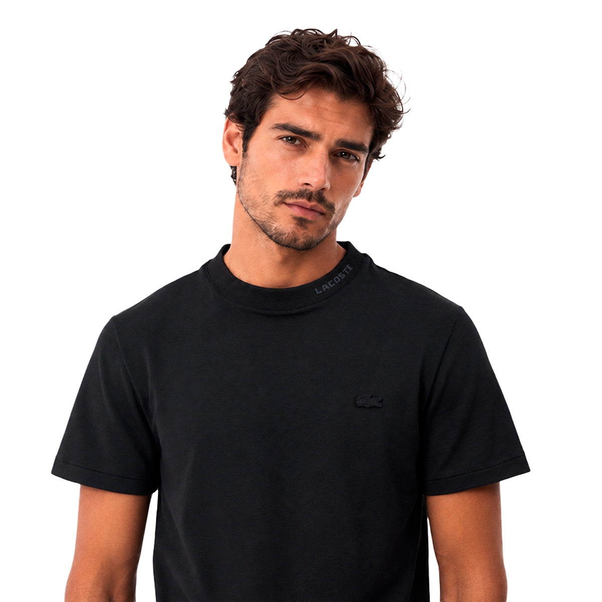 Camiseta Lacoste Piquet Jacquard Masculino