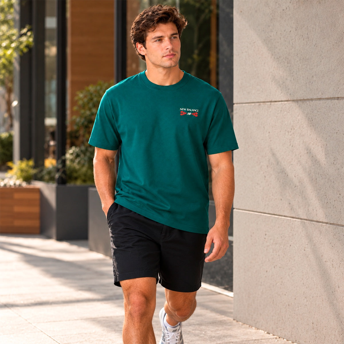 Camiseta New Balance Grab A Bite Boston Masculino