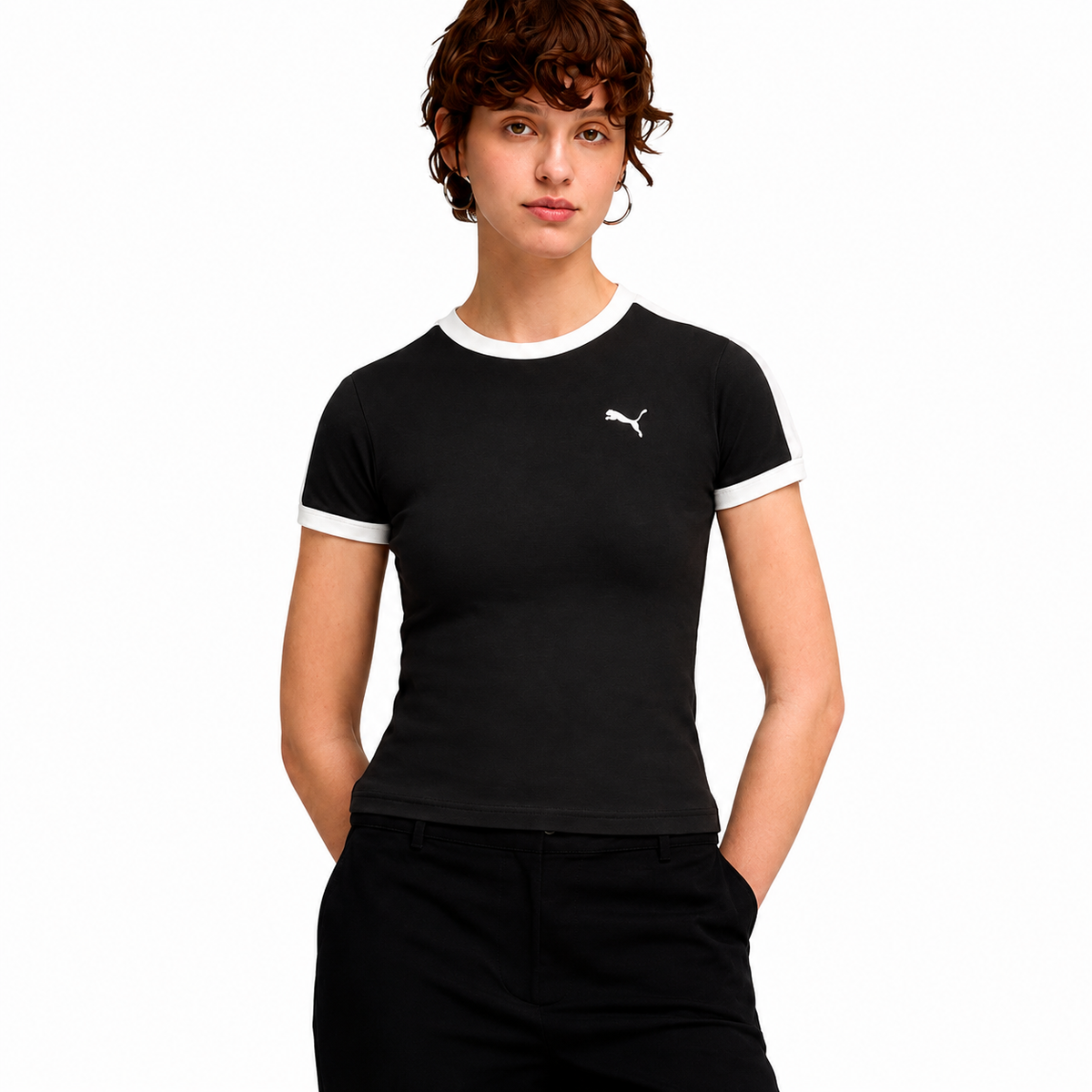 Camiseta Puma T7 Slim Feminino — detalhe 2