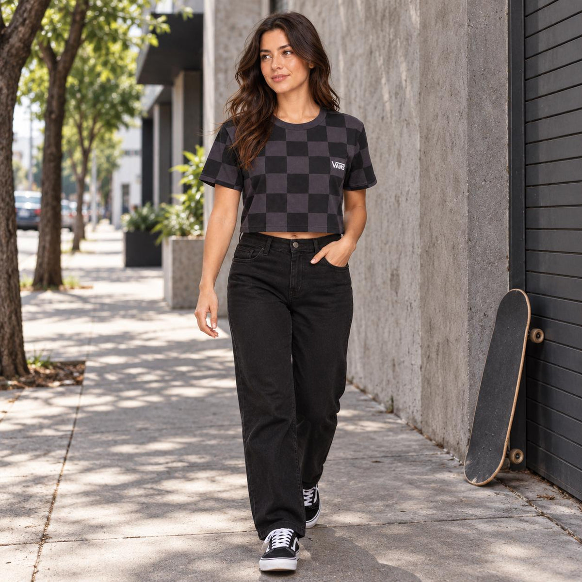 Camiseta Vans Checkerboard Feminino