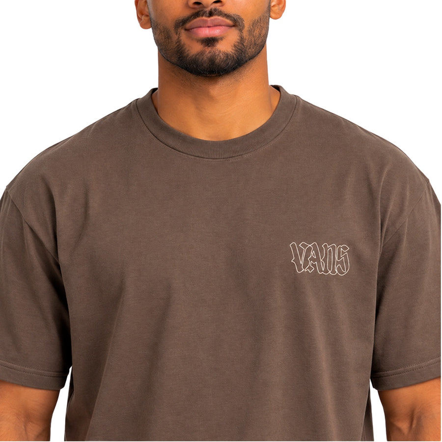 Camiseta Vans Rose SS Masculino — Na frente, só o nome em letra gótica