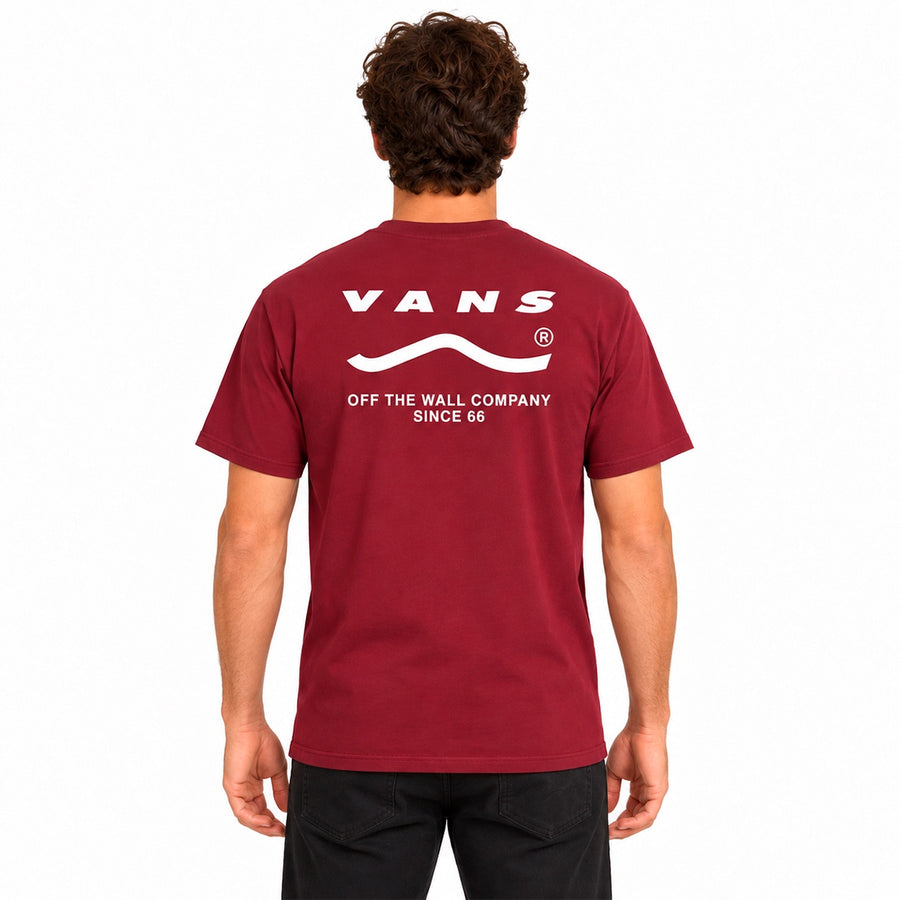 Camiseta Vans Determined Masculino — Costas com OFF THE WALL