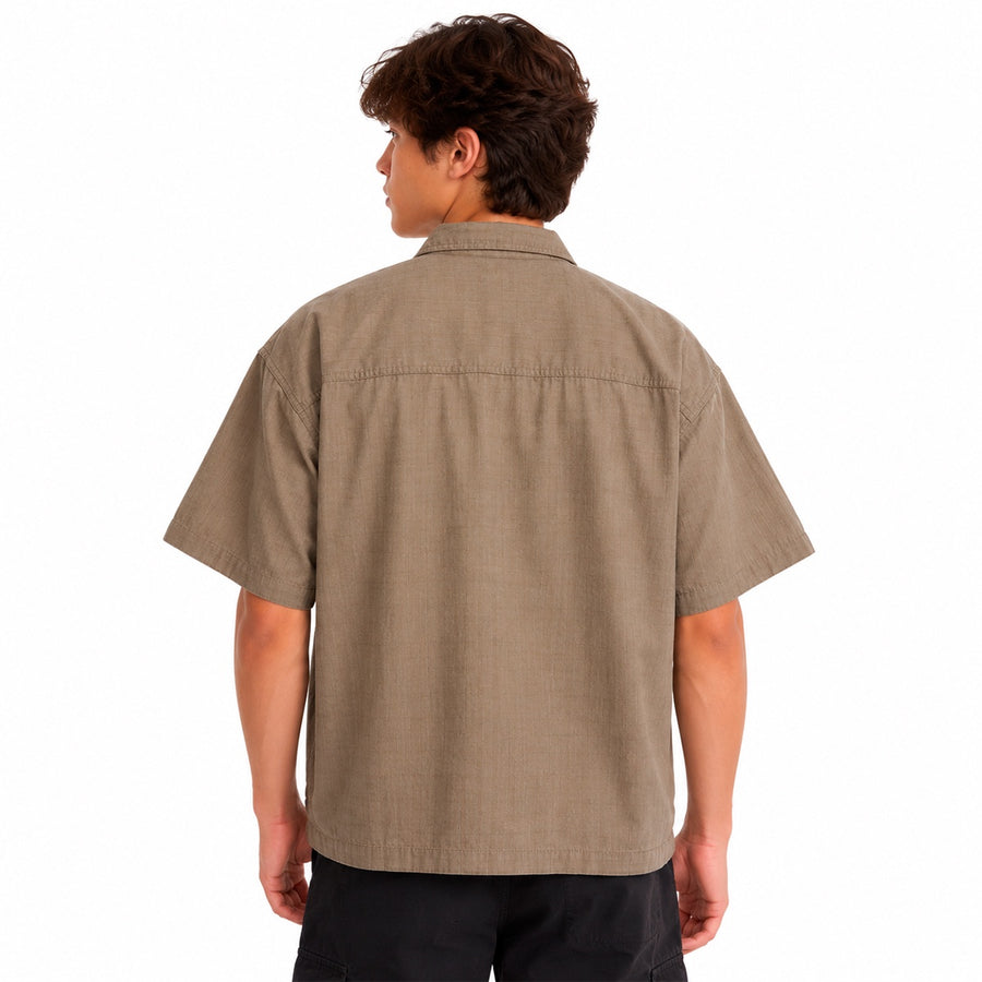 Camisa Vans Larkspur Textured Solid Masculino — Pala nas costas