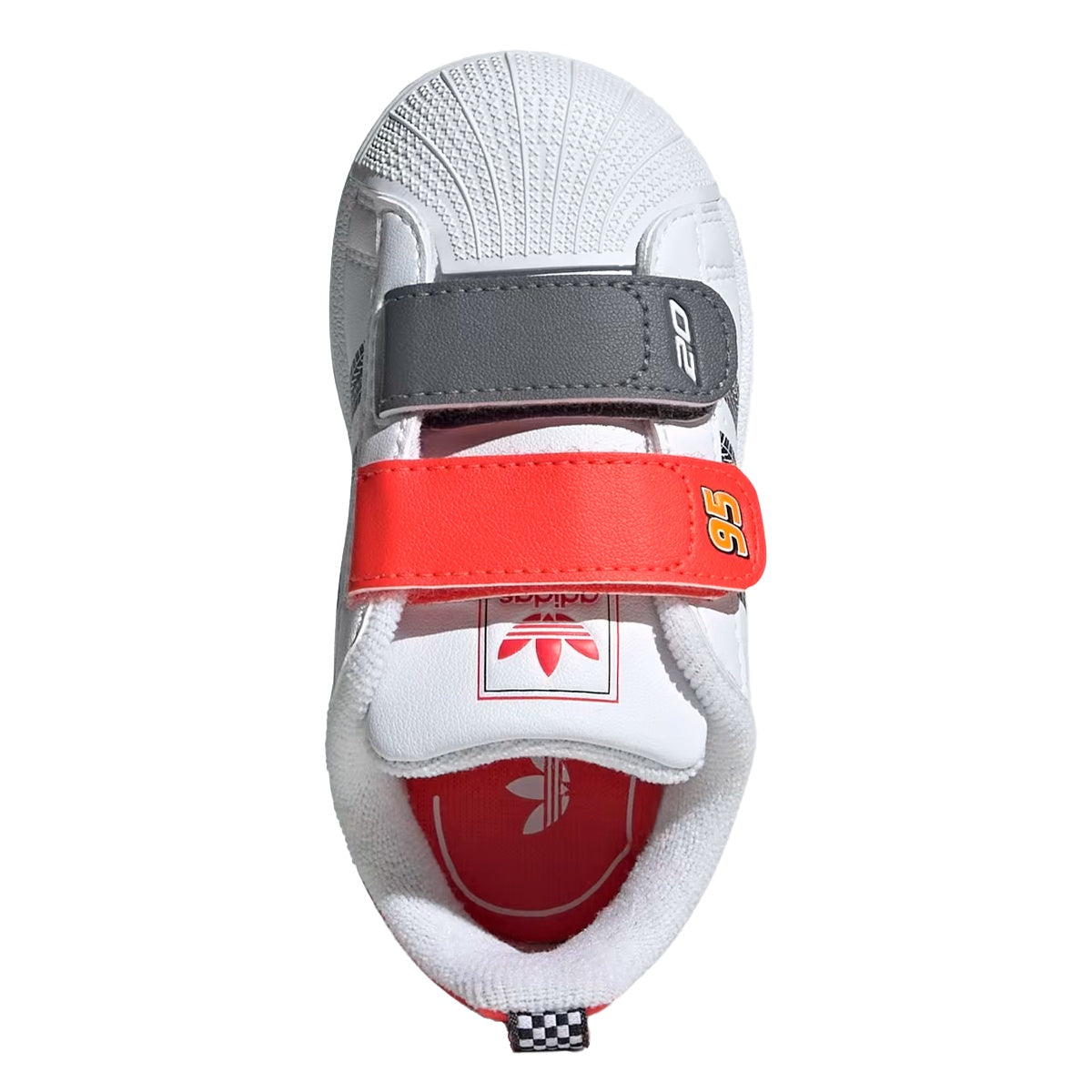 Tênis Adidas Superstar Pixar Cars II Relâmpago McQueen Infantil
